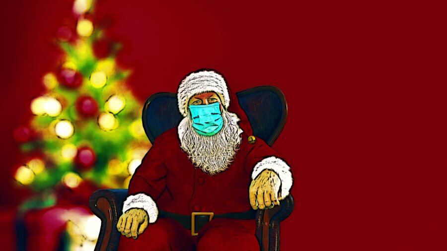 Weihnachten mit Maske feiern